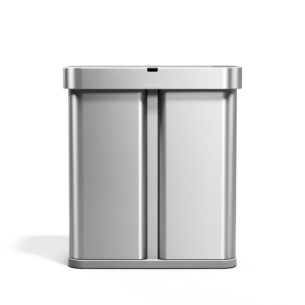 gen1 58L dual compartment rectangular sensor can with voice and motion control
