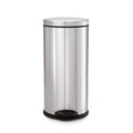 studio 30 litre round step can. brushed stainless steel